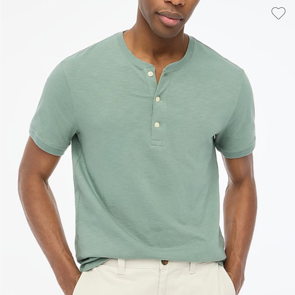 J crew men’s Henley tshirt in slub cotton